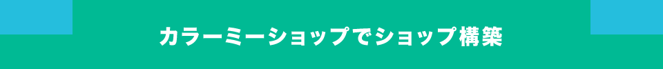 カラーミーショップでショップ構築