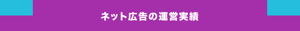 ネット広告の運営実績