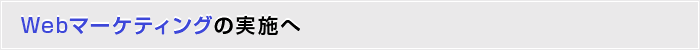 Webマーケティングの実施へ
