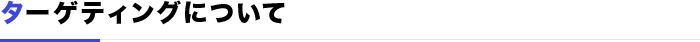 ターゲティングについて